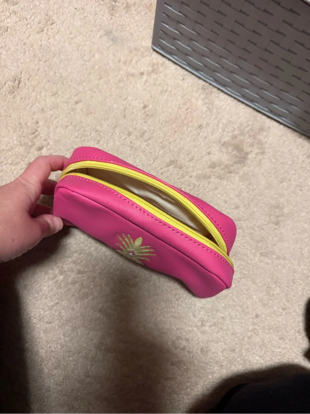 Spartina 449 Bright Pink Pineapple Cosmetic Pouch